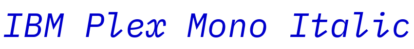 IBM Plex Mono Italic fonte